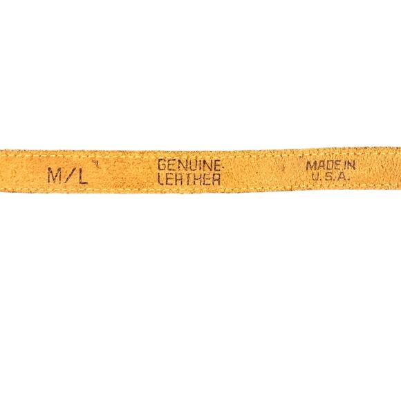 Jordache Vintage 80s Pink Full Grain Leather Preppy Belt Women Medium 31”-35” - Picture 6 of 8